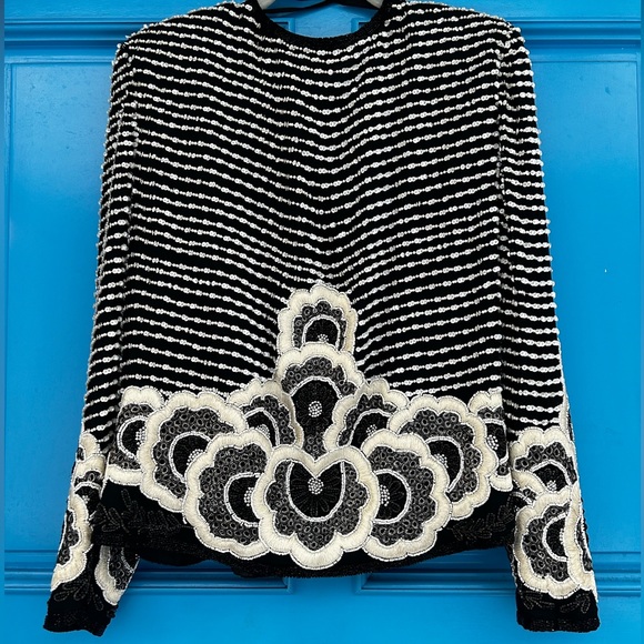 Adrianna Papell Evening Sequins Blazer - Picture 3 of 7